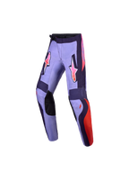 Alpinestars 2027 Youth Fluid Hunt Pants, purple and pink motocross pants with durable 600D textile and ergonomic sport fit.