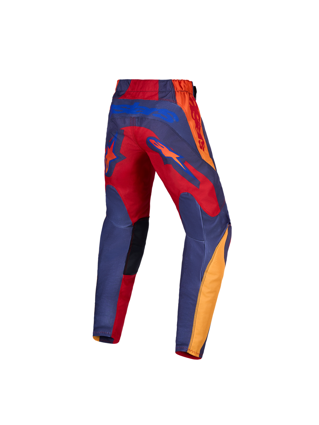 Alpinestars Youth Fluid Hunt Pants and Gear Set, Motocross Racing Gear, Red and Graystone, 600D Polyfabric, Rear View.