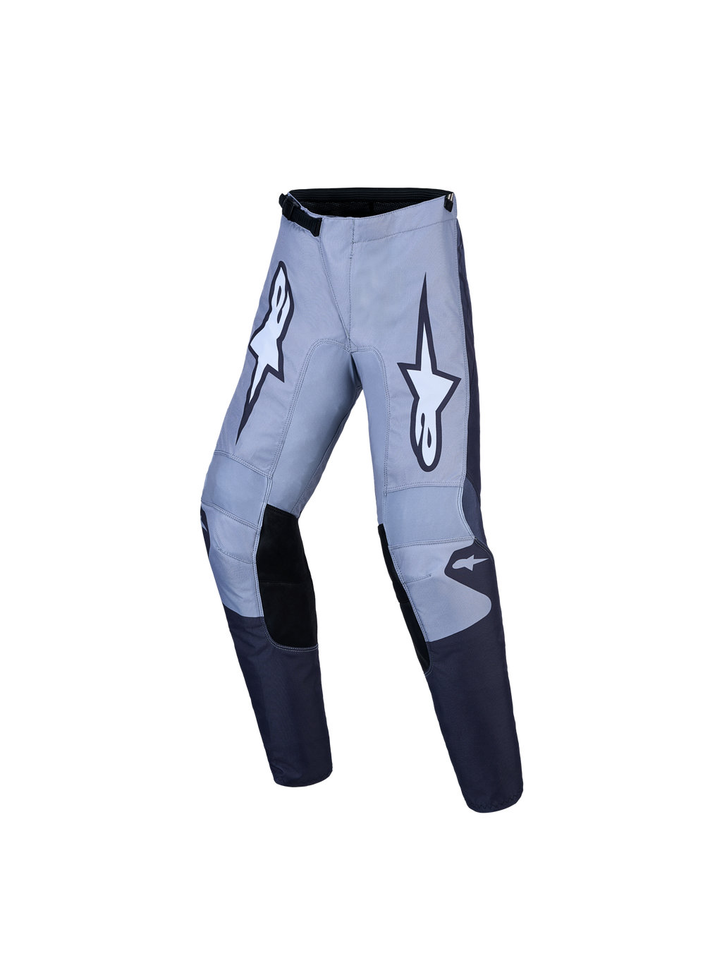 Alpinestars Youth Fluid Amber Pants, youth motocross pants in gray and black, featuring a durable 600D polyfabric chassis.