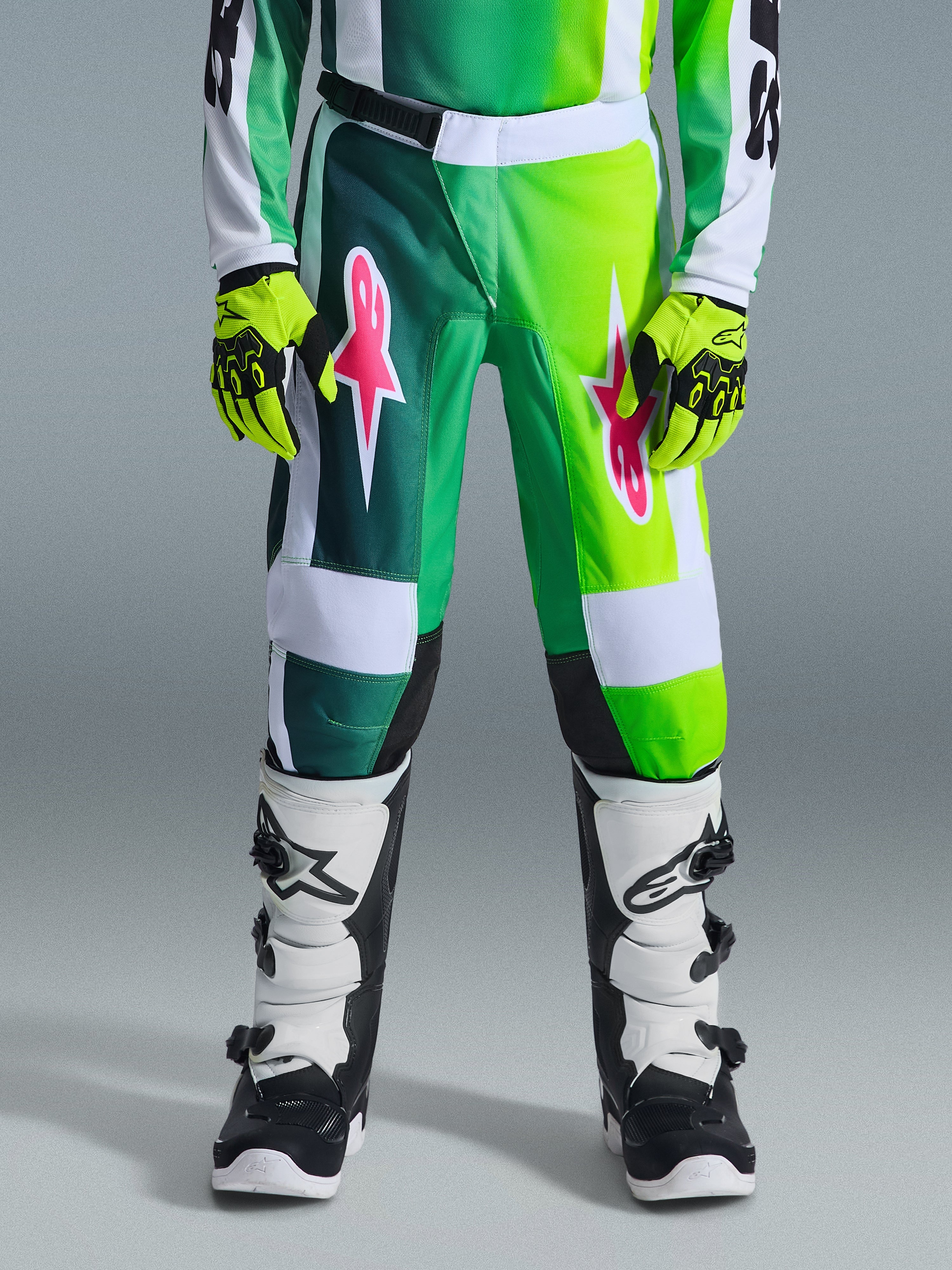 ポルノスター 2026 Youth Fluid Portl - Green MX Pant | Alpinestars®