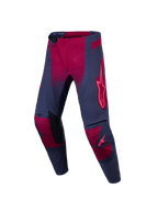 Alpinestars Stella Techstar Swan Pants, women's motocross gear, gray and crimson red with perforated airflow panels.
