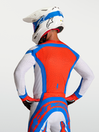 Alpinestars Supertech Vesta Jersey, Men's Motocross Jersey in Red and Blue with breathable laser-cut perforations.