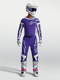 Alpinestars Supertech Vesta Jersey AND Gear Set in deep blue and white, motocross gear with a professional athletic fit.