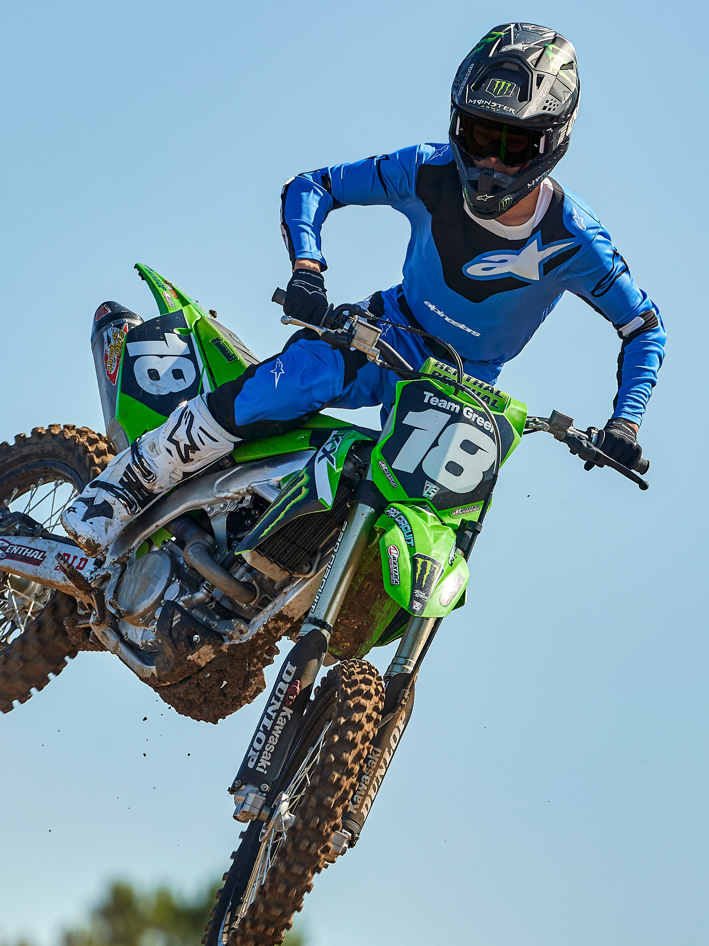 Alpinestars 2025 Racer Veil Jersey, Motocross Jersey, Blue and Black, long sleeve technical top, featuring abstract graphic patterns and breathable mesh sections for off-road riding.
