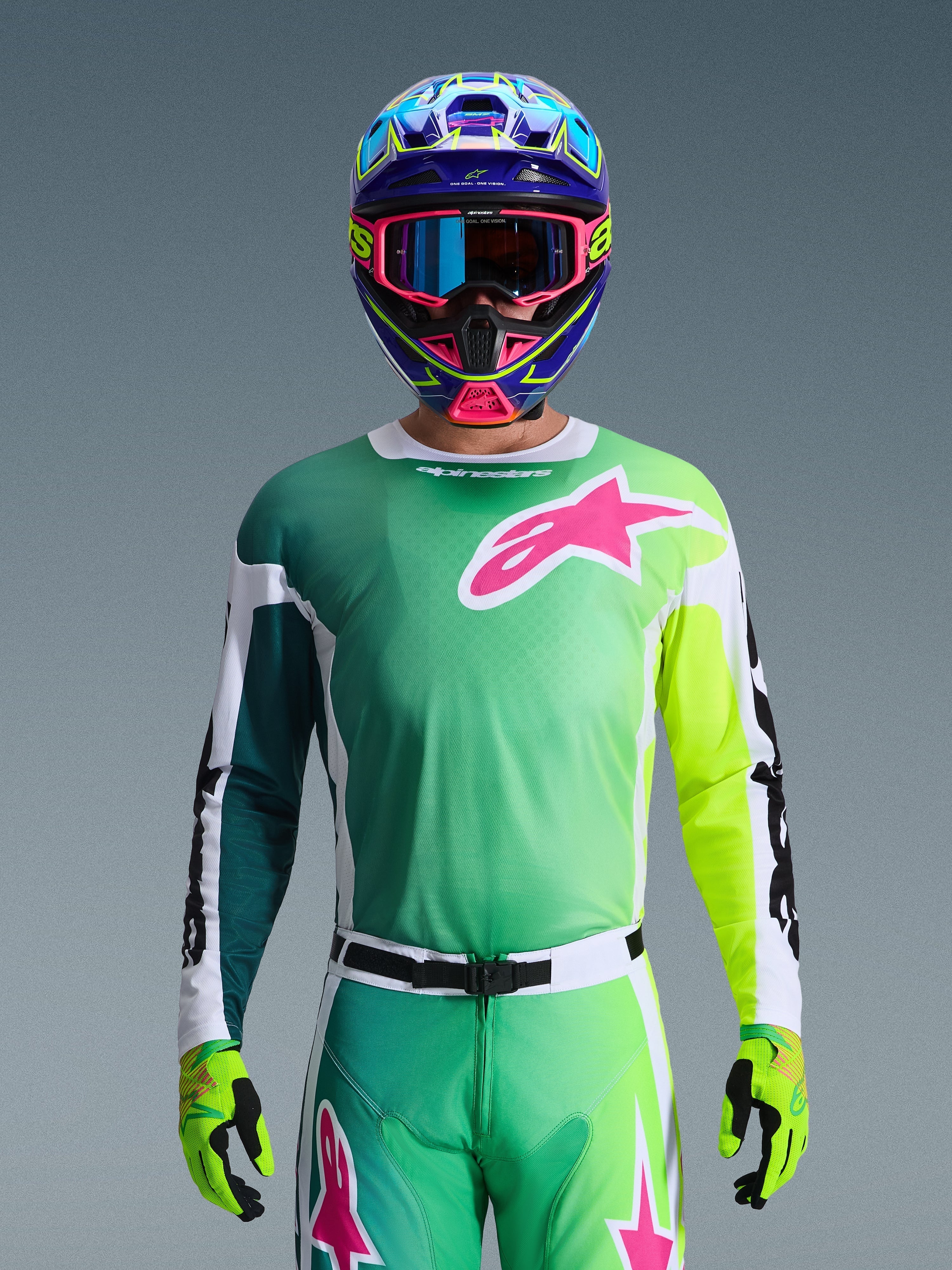さつき　Alpinestars オリーブグリーン ジャケット Lサイズ 2026 Racer Portl - Green MX Jersey | Alpinestars®