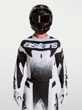 Alpinestars Techstar Swan Jersey, Men's Motocross Racing Jersey, White and Black, athletic fit with lightweight stretch fabric.