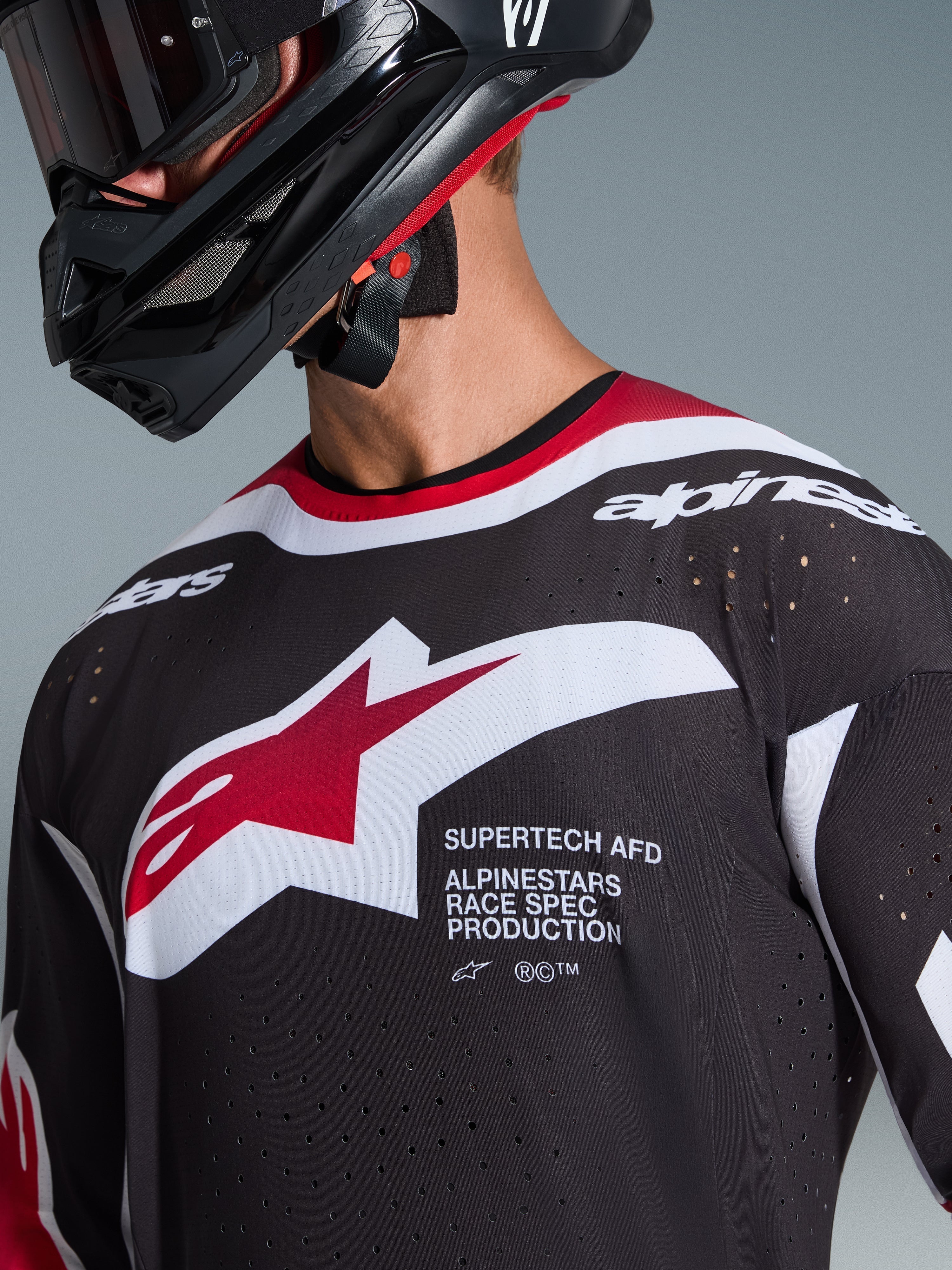 2026 Supertech AFD Vista - Black MX Jersey | Alpinestars®