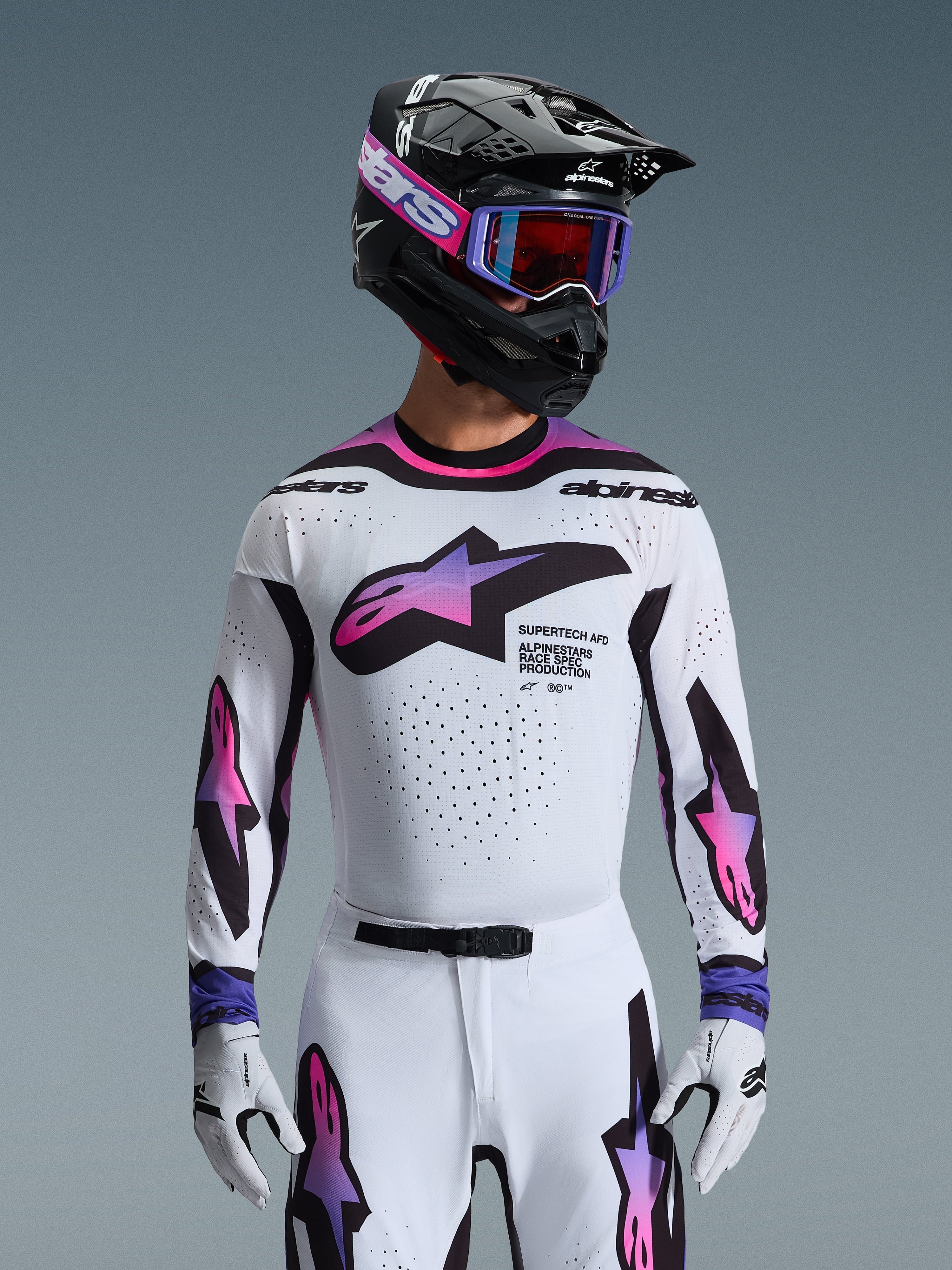 2026 Supertech AFD Vista - White Purple MX Jersey | Alpinestars®