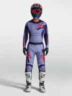 Alpinestars Racer Air Hunt Jersey, Men's Motocross Gear in Purple and Pink Fluo with ventilated mesh.