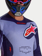 Alpinestars Racer Air Hunt Jersey, Purple and Light Violet mesh motocross jersey for warm weather off-road racing.