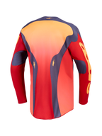 Alpinestars Racer Hunt Jersey, red and graystone men's motocross jersey featuring an extended rear hem and sport fit.