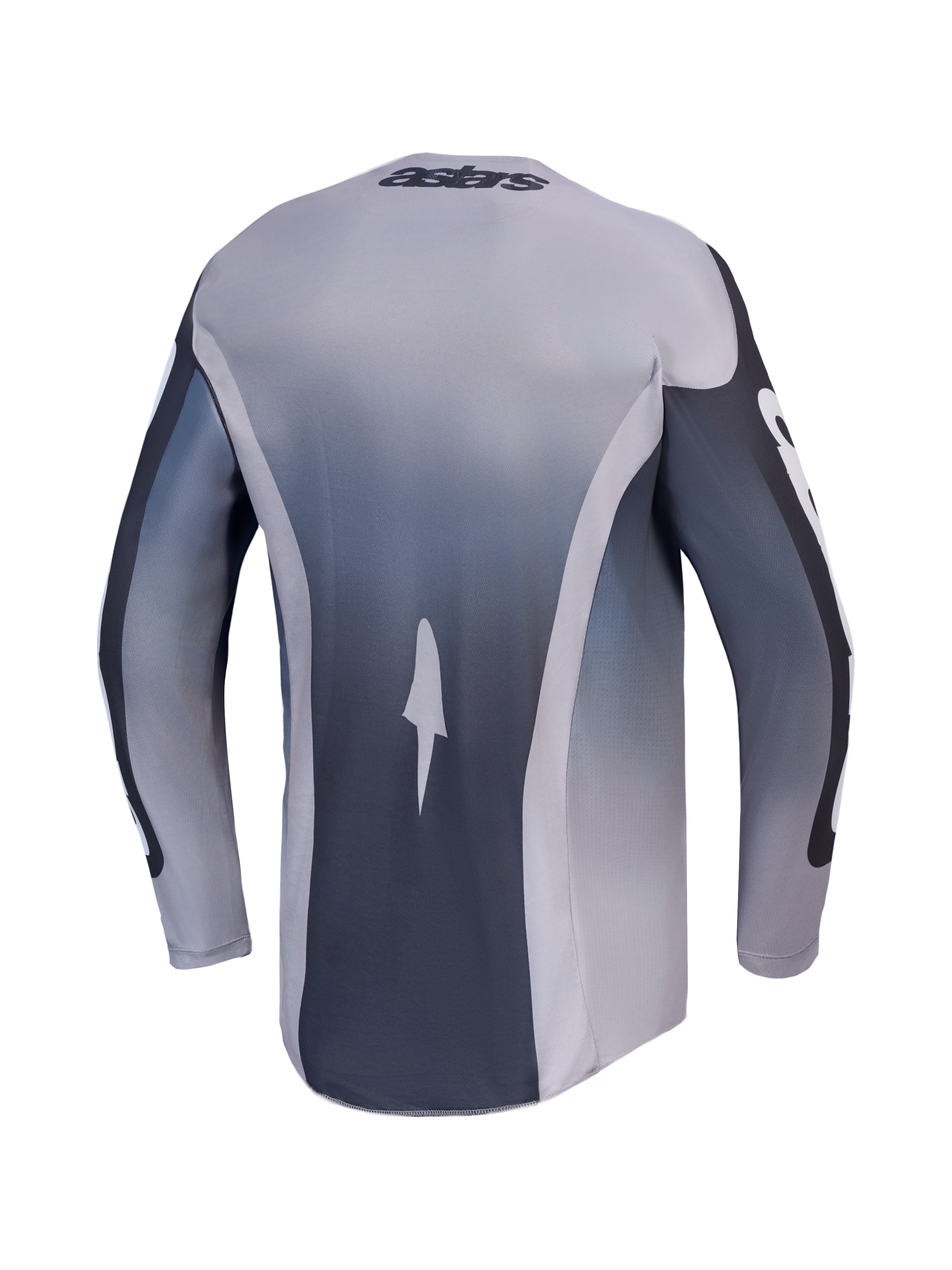 Alpinestars Racer Amber Jersey, Men's Motocross Jersey in Gray and Light Lilac, Back View with Lightweight Polyfabric.
