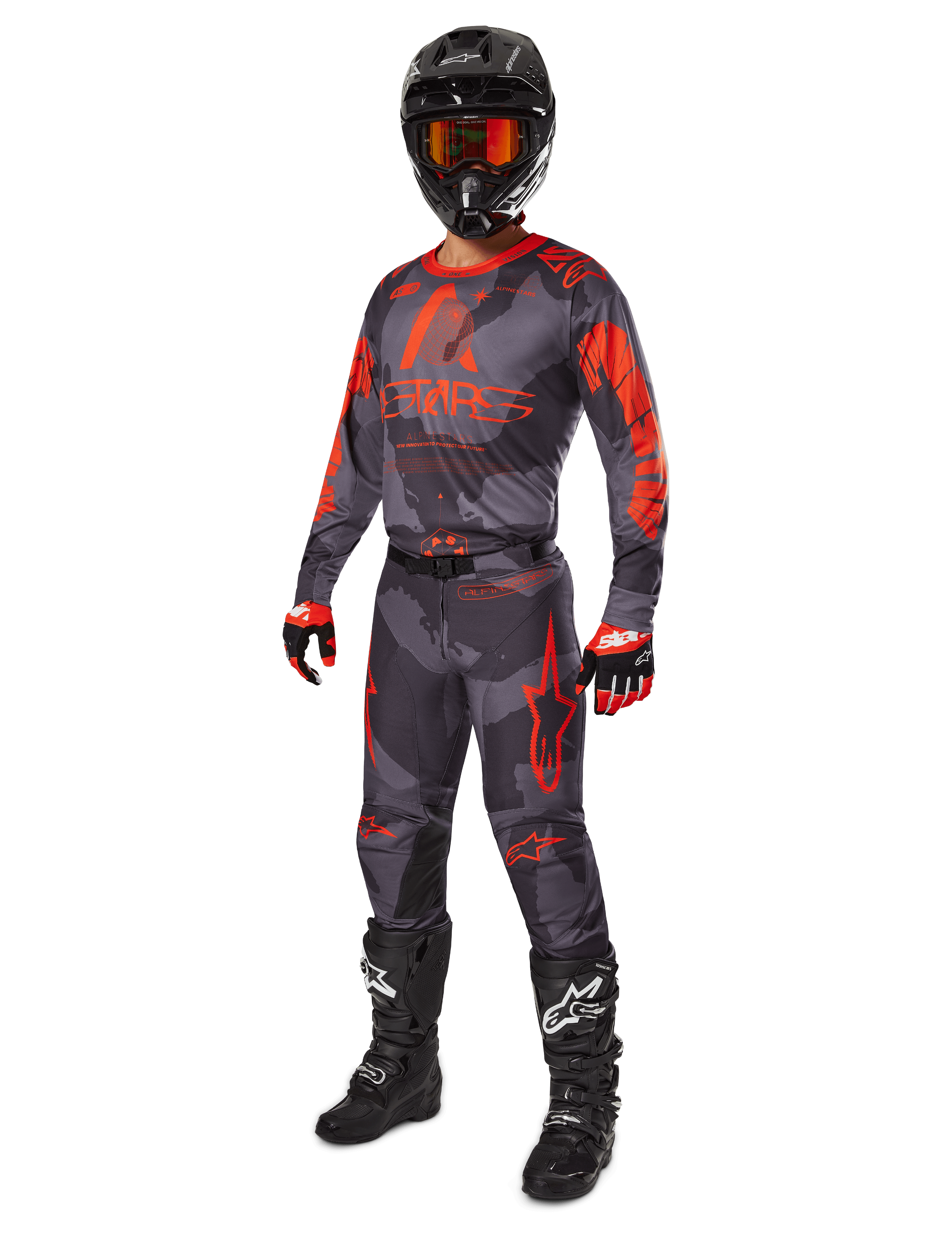 2025 Racer Hollow Jersey GRAY MOTOCROSS Jerseys Alpinestars