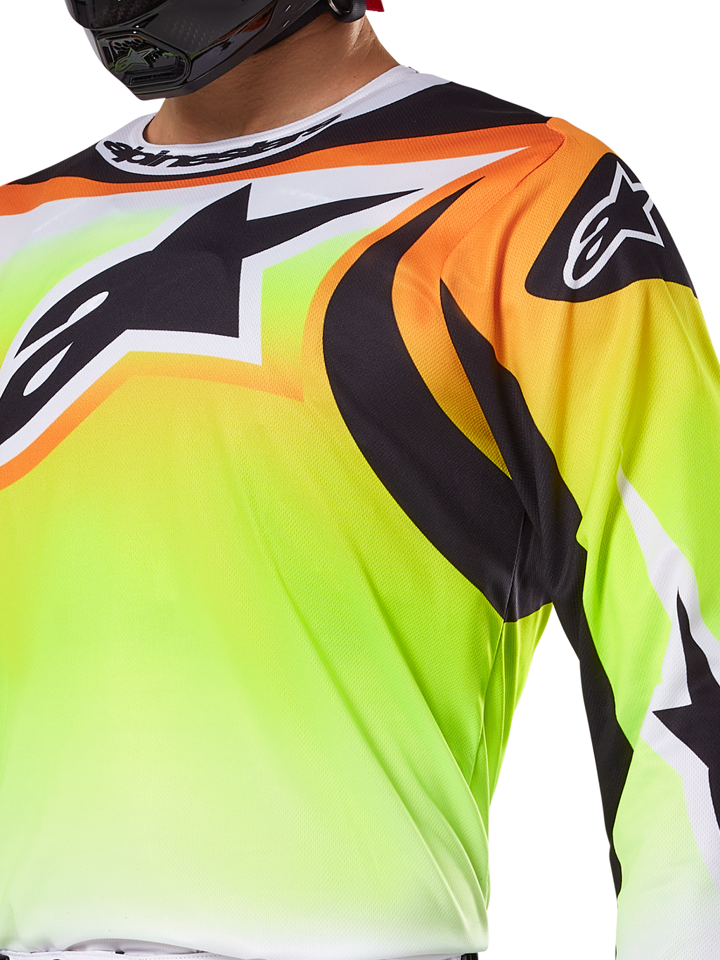 Alpinestars 2025 Fluid Wurx Gear Set, Motocross Jersey and Pants, Yellow, featuring bold black graphics and branding, high-performance racing gear for off-road and motocross riders.