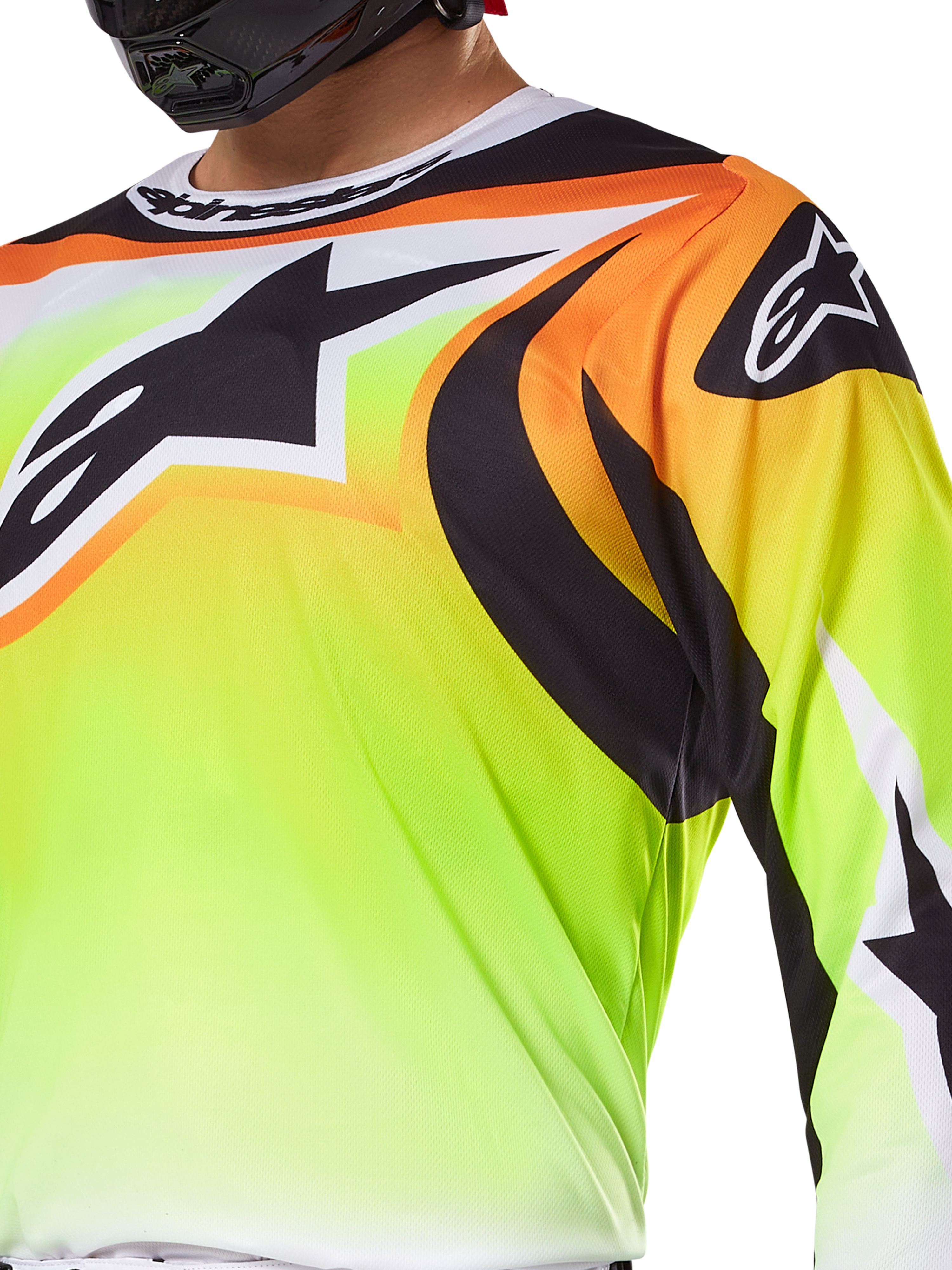 Alpinestars 2025 Fluid Wurx Gear Set, Motocross Jersey and Pants, Yellow, featuring bold black graphics and branding, high-performance racing gear for off-road and motocross riders.