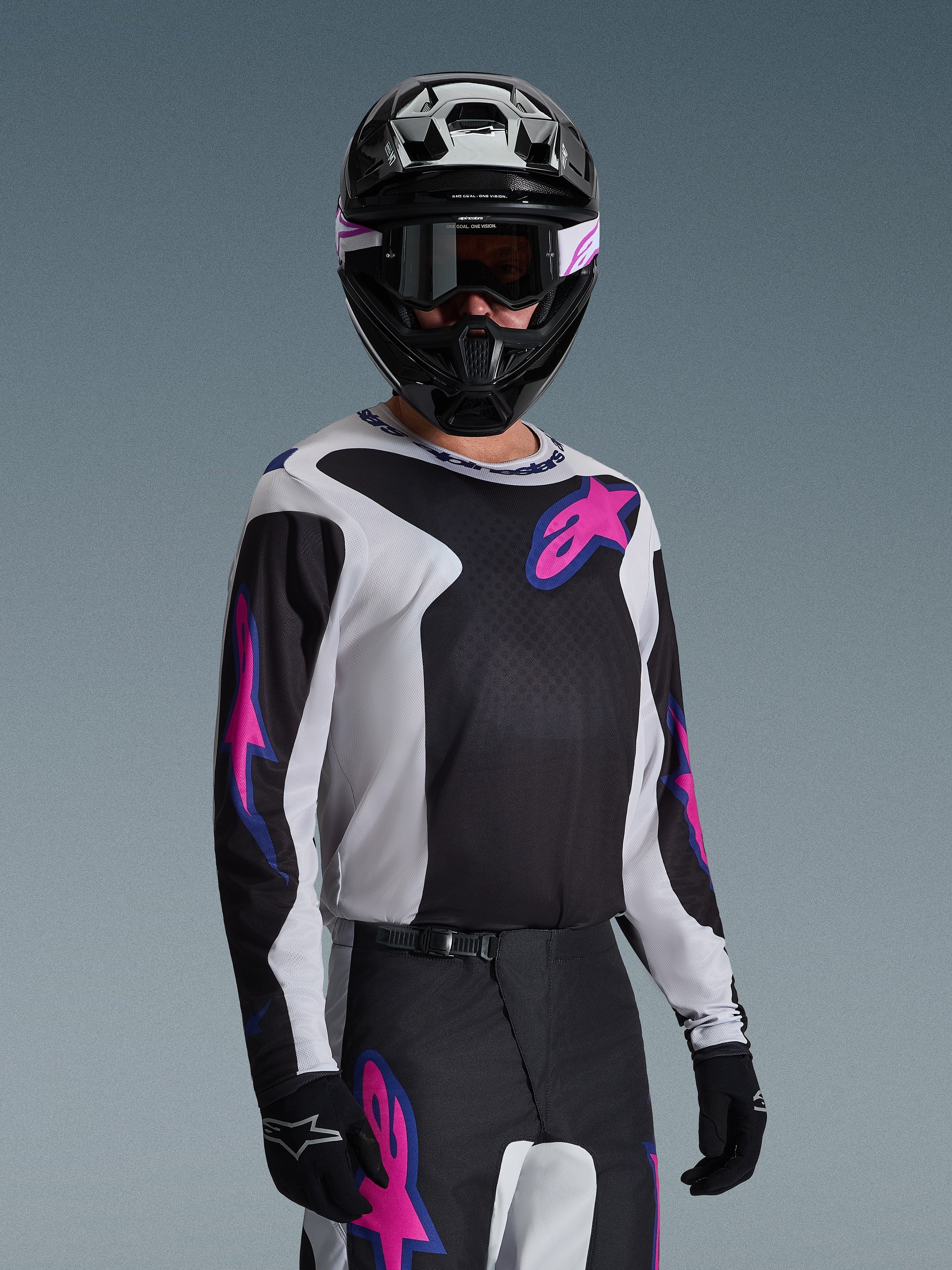 2026 Fluid Grid - Black MX Jersey | Alpinestars®