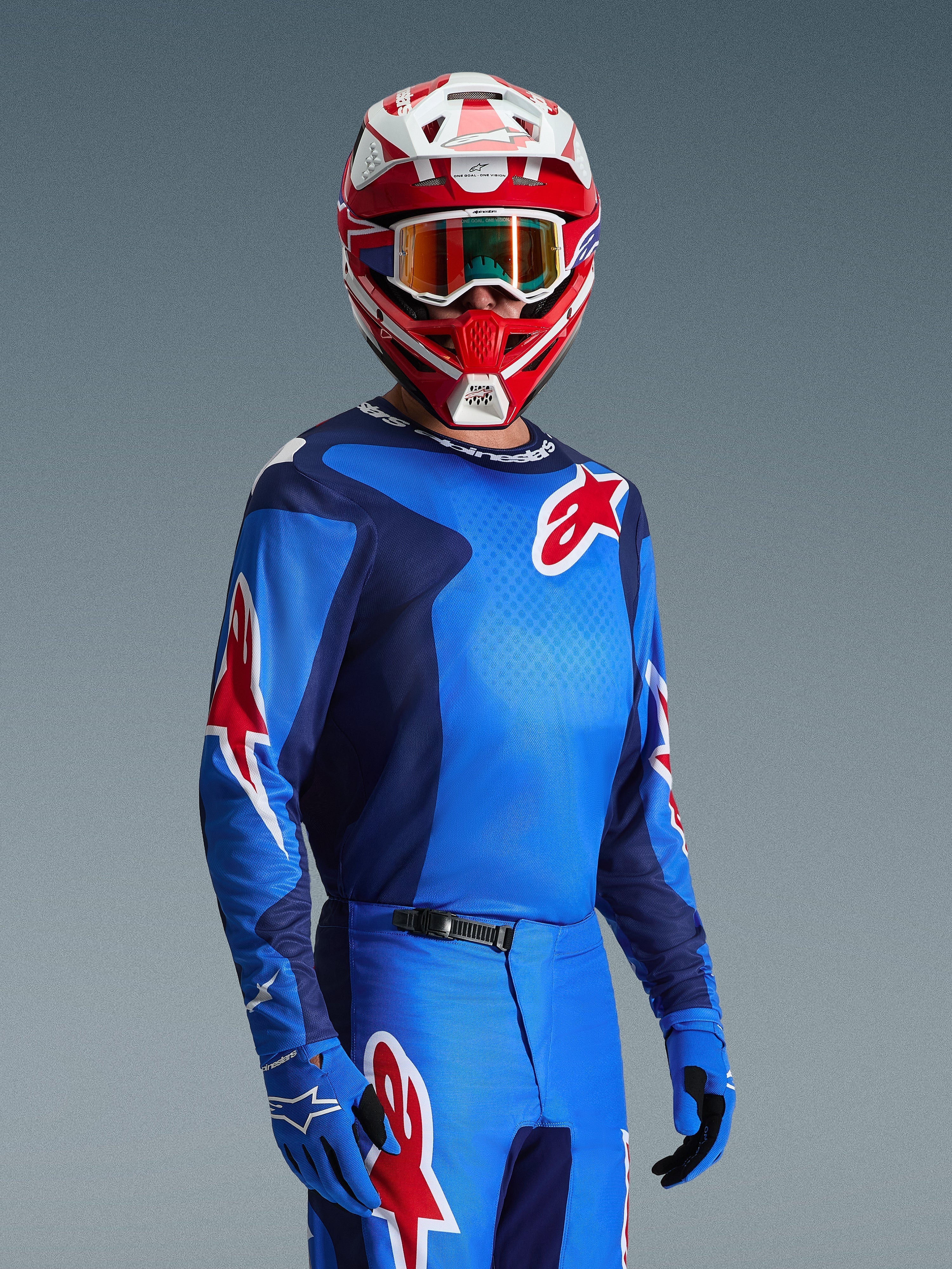 2026 Fluid Grid - Blue MX Jersey | Alpinestars®