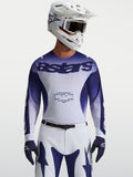 Alpinestars Racer Air Amber Jersey in blue and white, featuring breathable mesh for motocross performance.