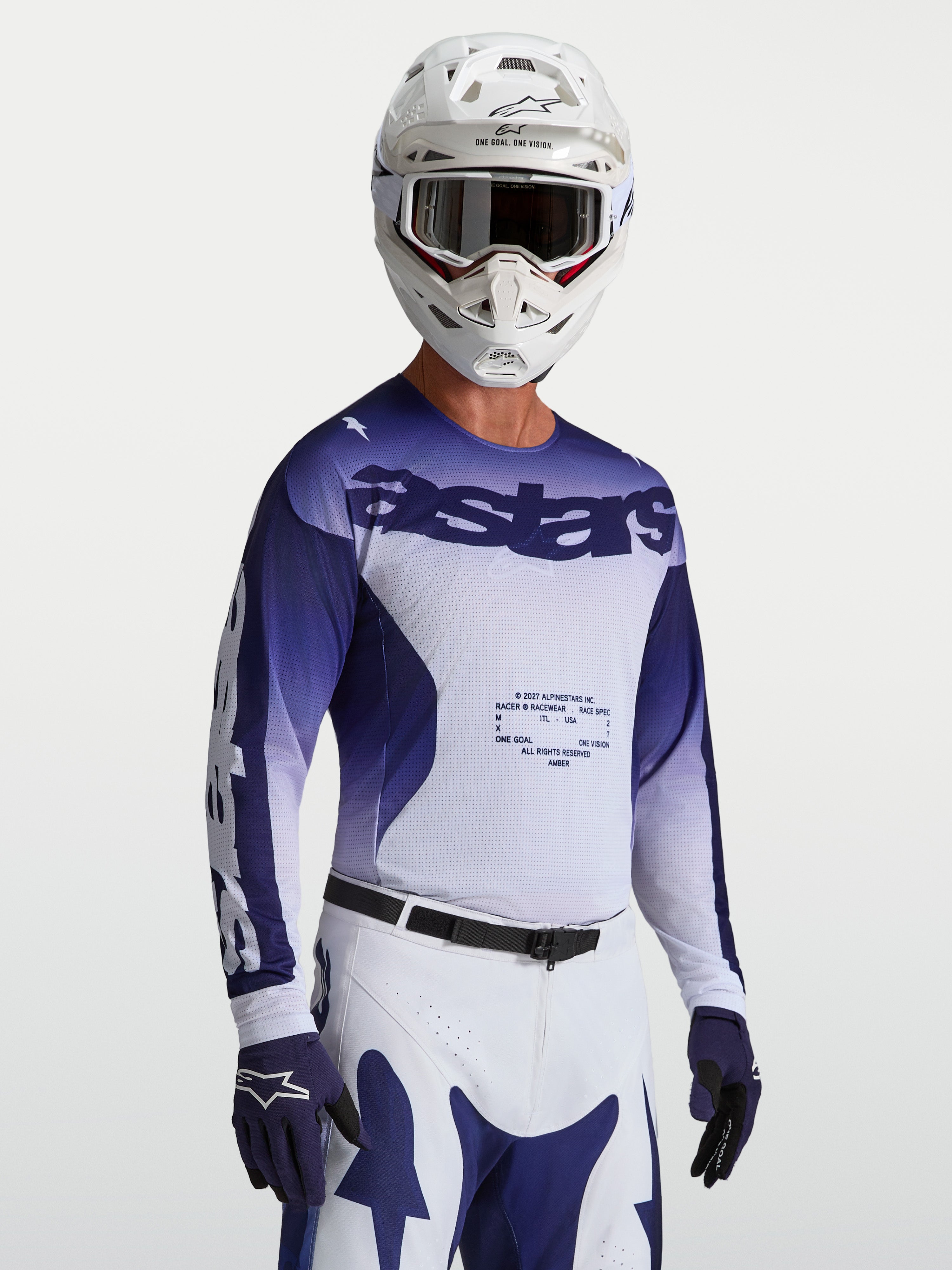 2027 Racer Air Amber - Blue MX Jersey | Alpinestars®