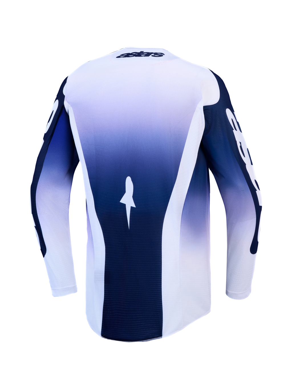 Alpinestars 2027 Racer Air Amber Jersey, Blue and White gradient motocross top, lightweight ventilated mesh construction.