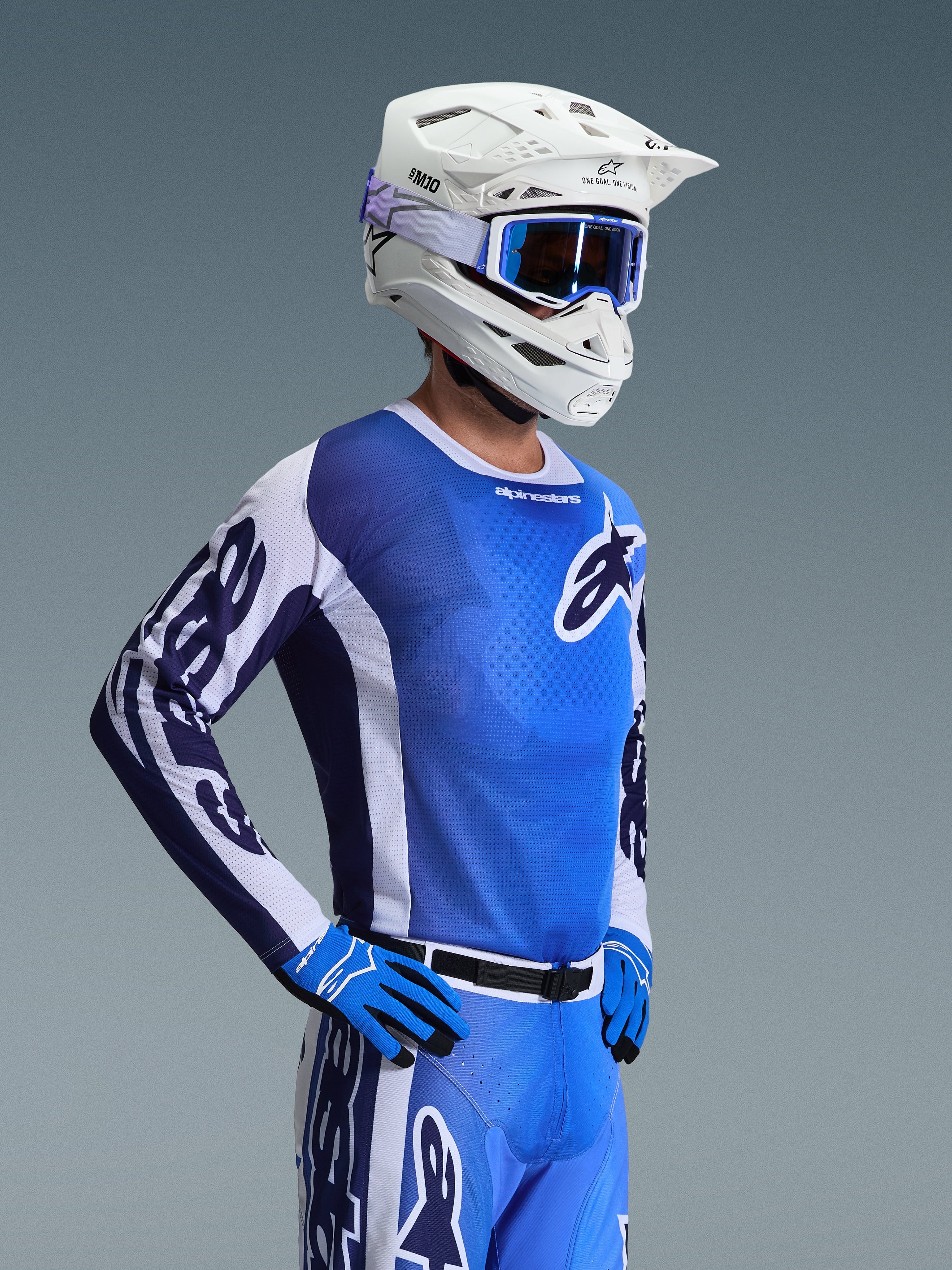 2026 Racer Air Portl - Blue MX Jersey | Alpinestars®