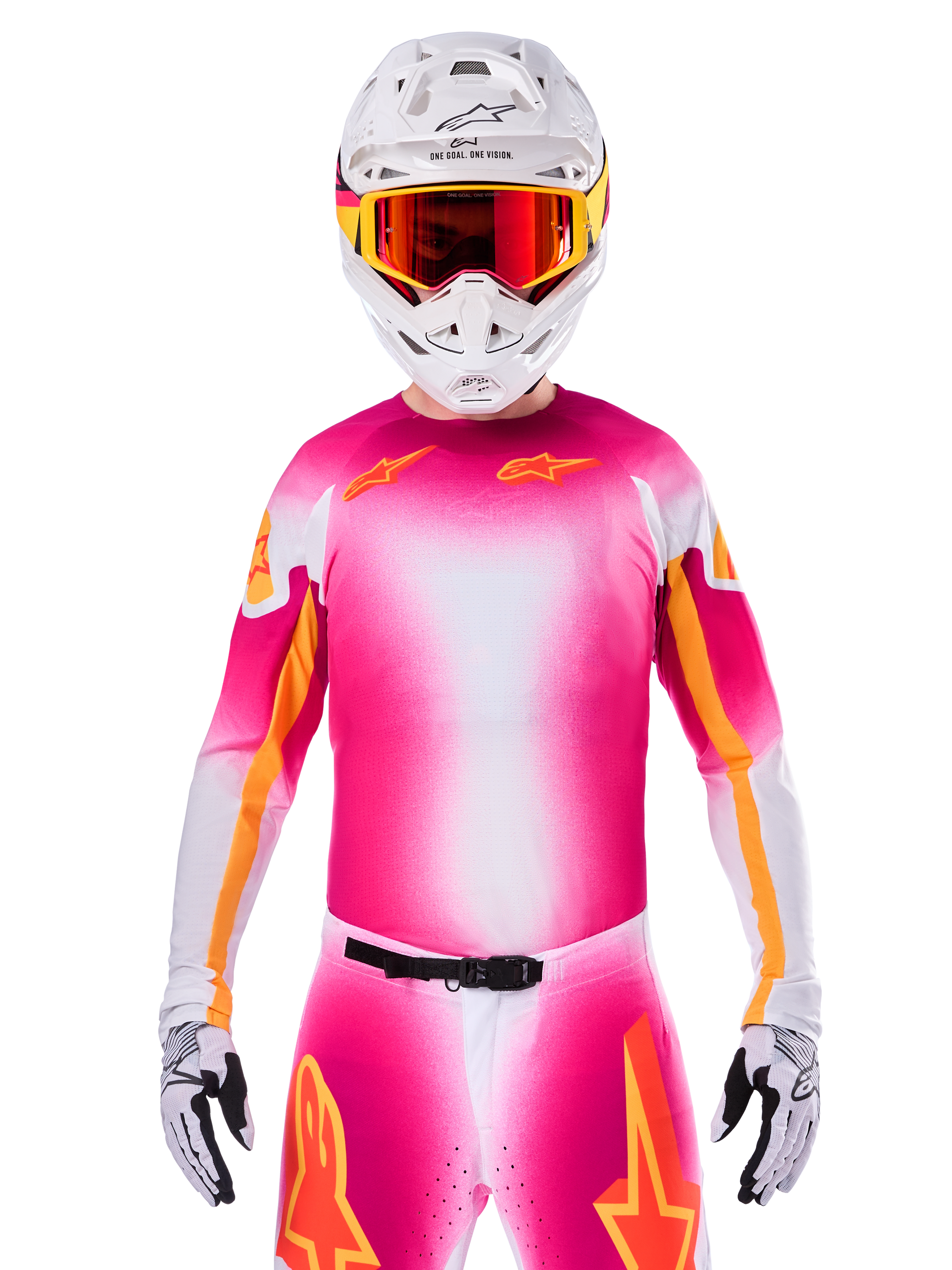 mistral スキーグローブ ホワイト/バーガンディ Limited Edition Supertech AFD MIG - Pink MX Jersey | Alpinestars®