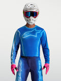 Alpinestars Fluid Kepler Jersey, men's blue motocross racing top with lightweight polyfabric and ergonomic fit.