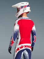 Alpinestars Limited Edition Techstar Unity Gear Set, red, white, and blue motocross outfit with patriotic star graphics.