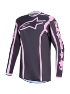 Alpinestars Stella Fluid Apex V2 Jersey, Women's Motocross, Gray and Pink, breathable moisture-wicking textile.