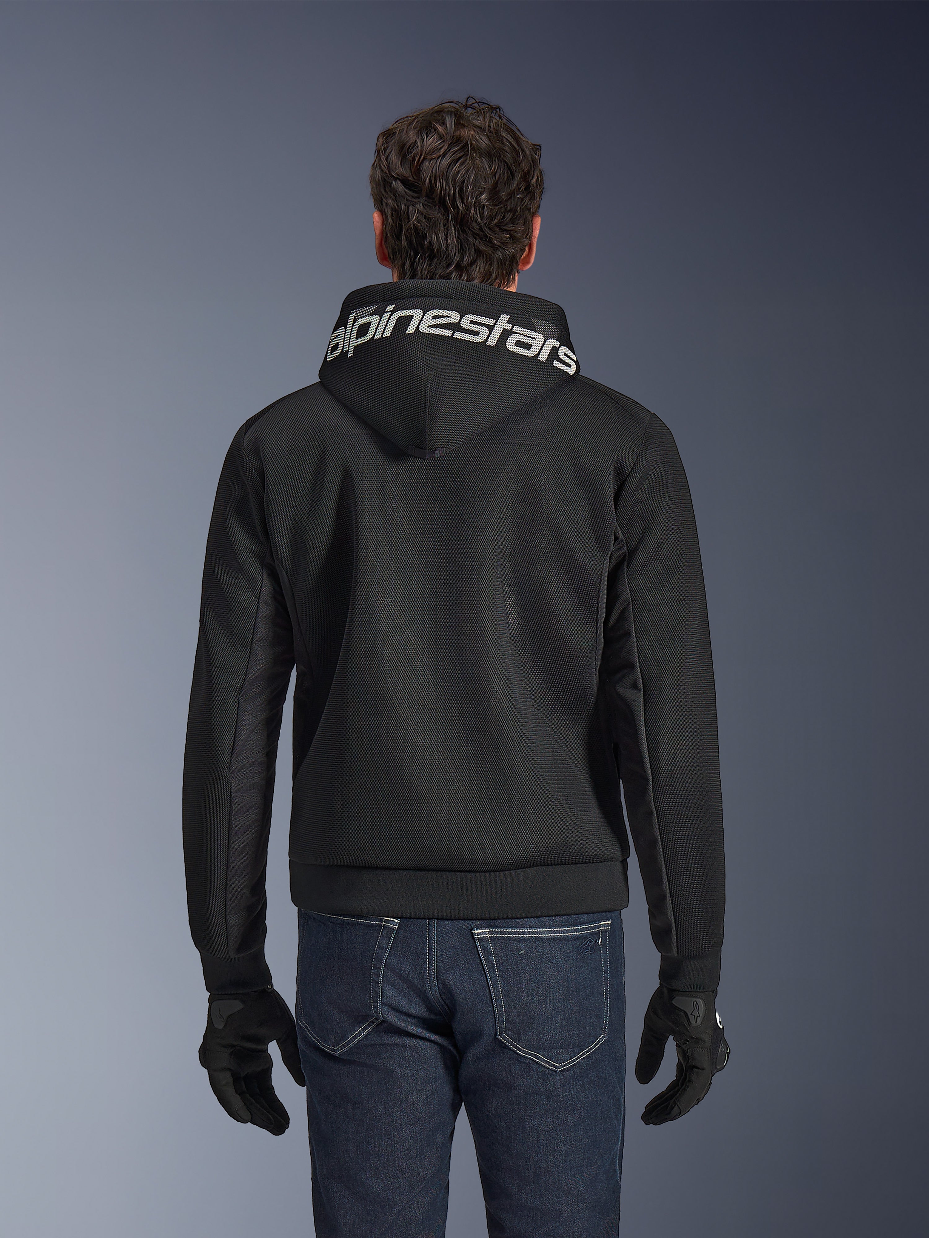 Chrome Superairflow - Black Motorcycle Hoodie | Alpinestars®