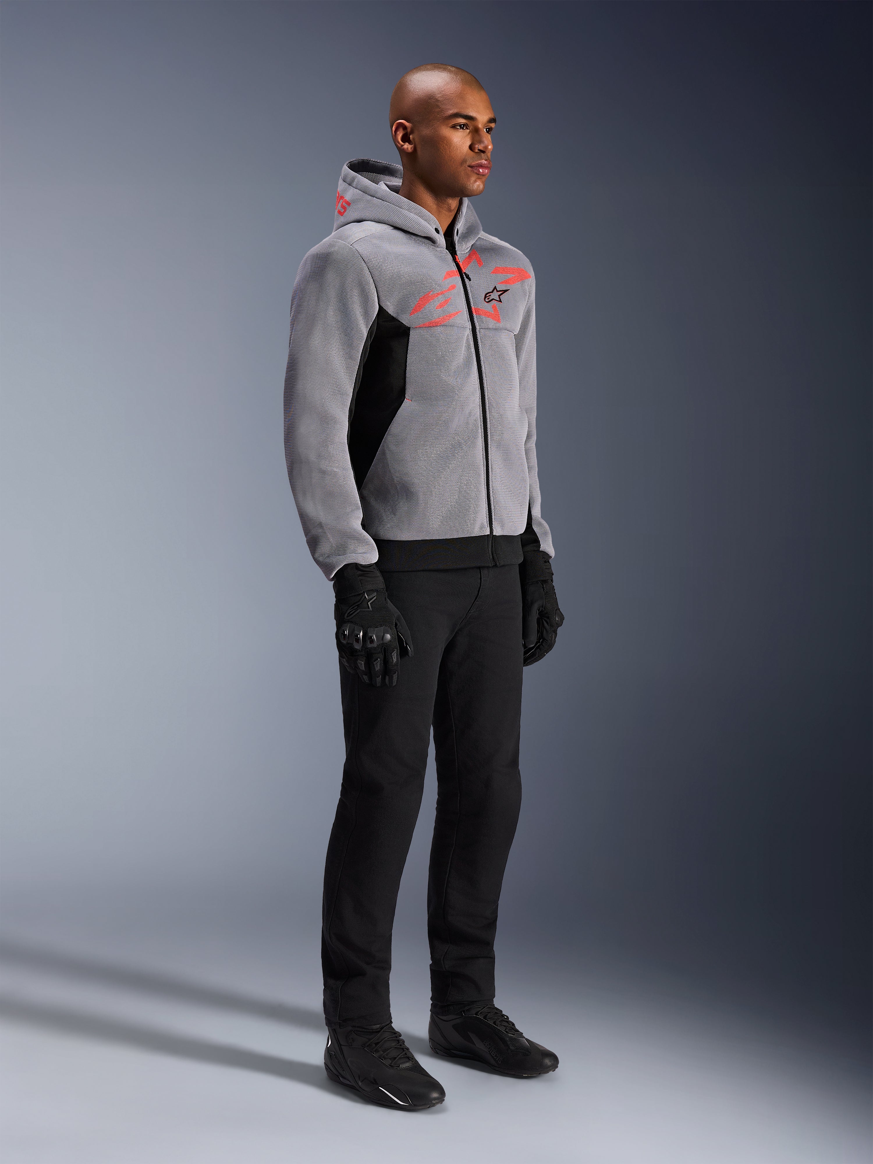 Chrome Superairflow - Red Motorcycle Hoodie | Alpinestars®