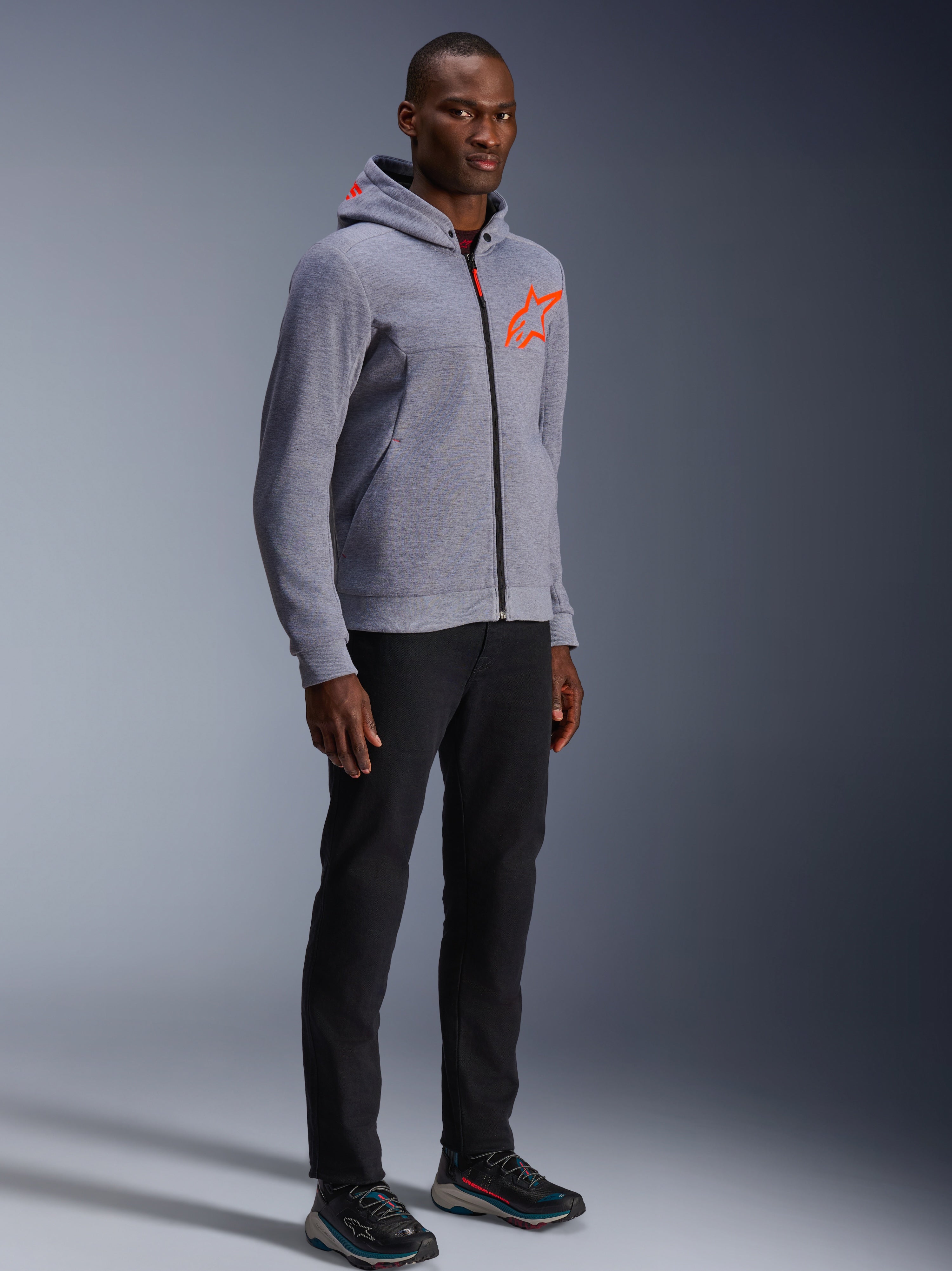 Chrome V2 Sport - Gray Motorcycle Hoodie | Alpinestars®