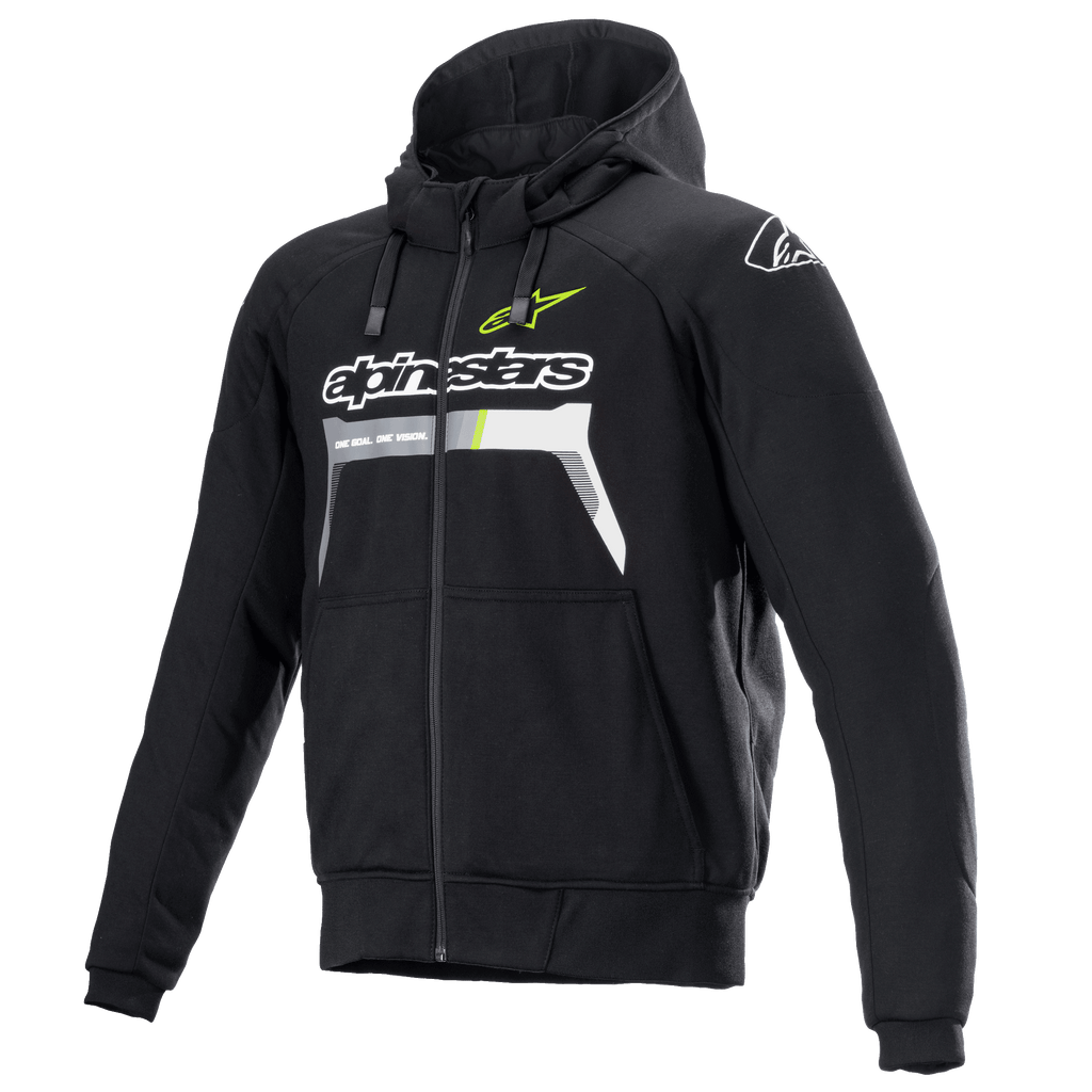 Chrome Ignition - Black Yellow Motorcycle Jacket | Alpinestars®
