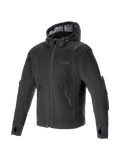 Alpinestars Moflow Air Tech Hoodie, Urban Motorcycle Jacket, Man, Black, Mesh Textile, Tech-Air Ready.