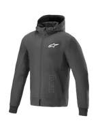 Alpinestars Radium Tech Hoodie, windproof urban motorcycle jacket, black and white, 3L textile, Tech-Air Ready.