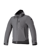 Alpinestars Neo Waterproof Hoodie, gray men's urban motorcycle jacket, waterproof and windproof textile.