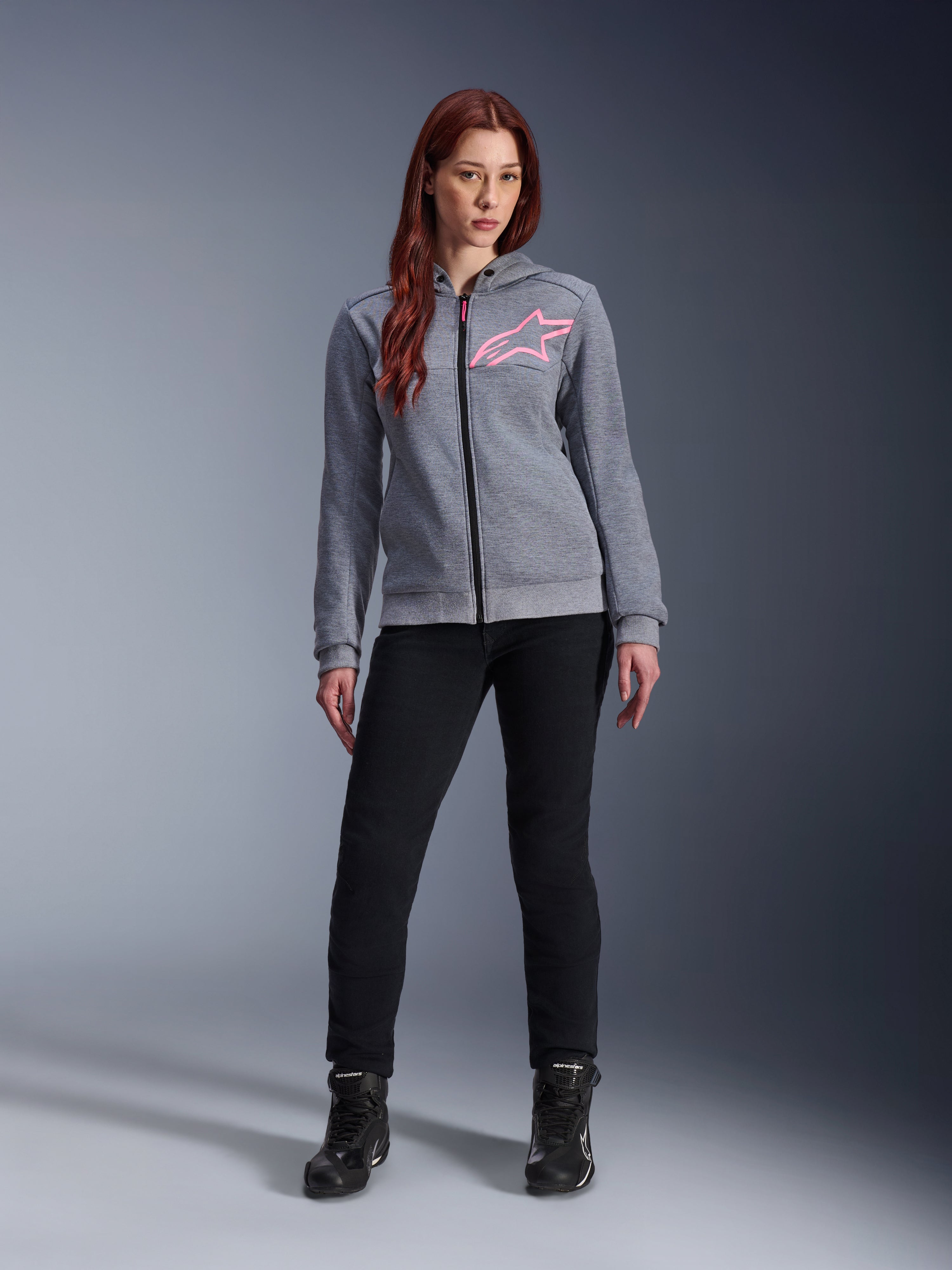 Stella Chrome V2 Sport - Gray Motorcycle Hoodie | Alpinestars®