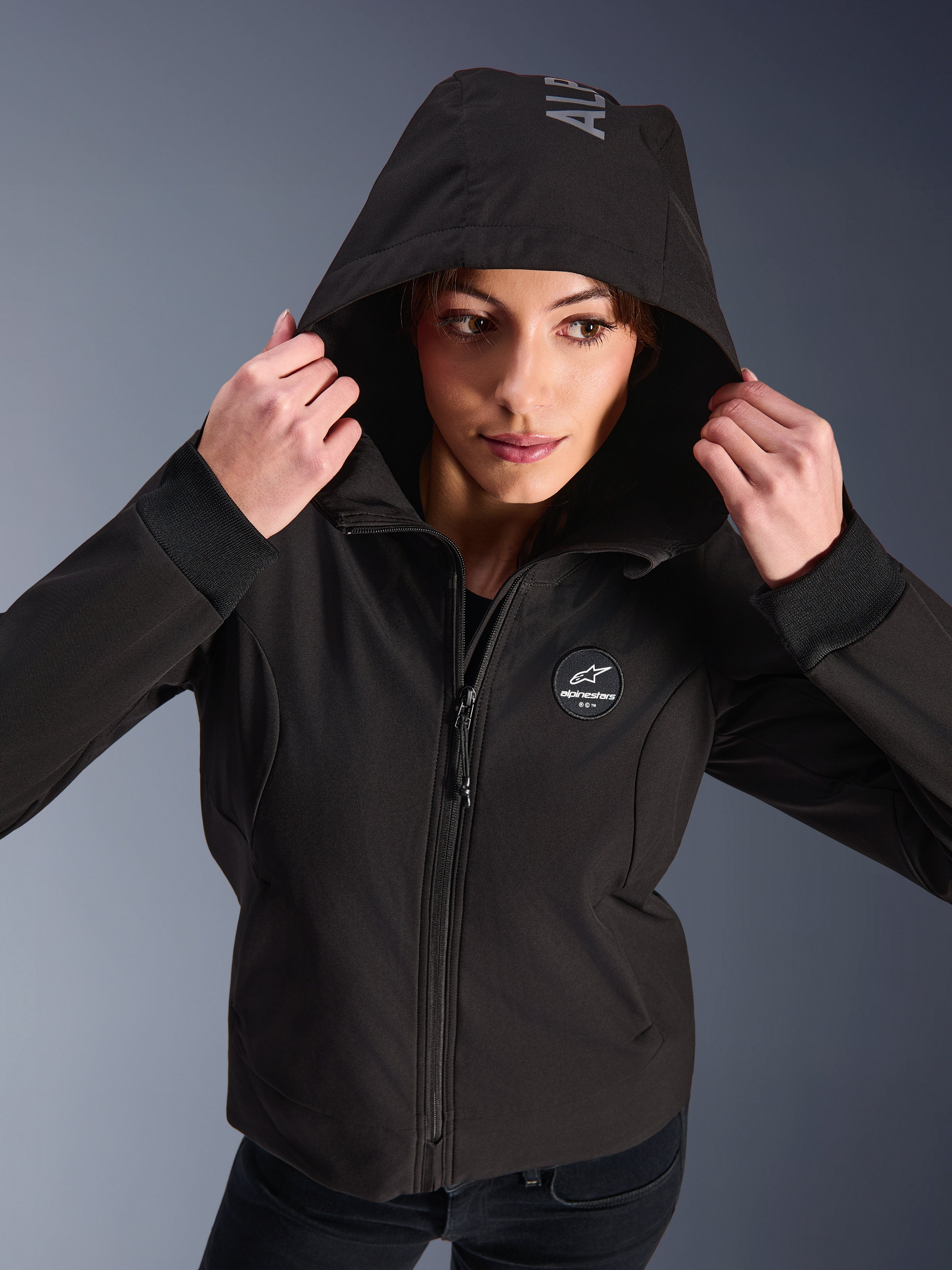 Stella Radium Tech - Black Motorcycle Hoodie | Alpinestars®