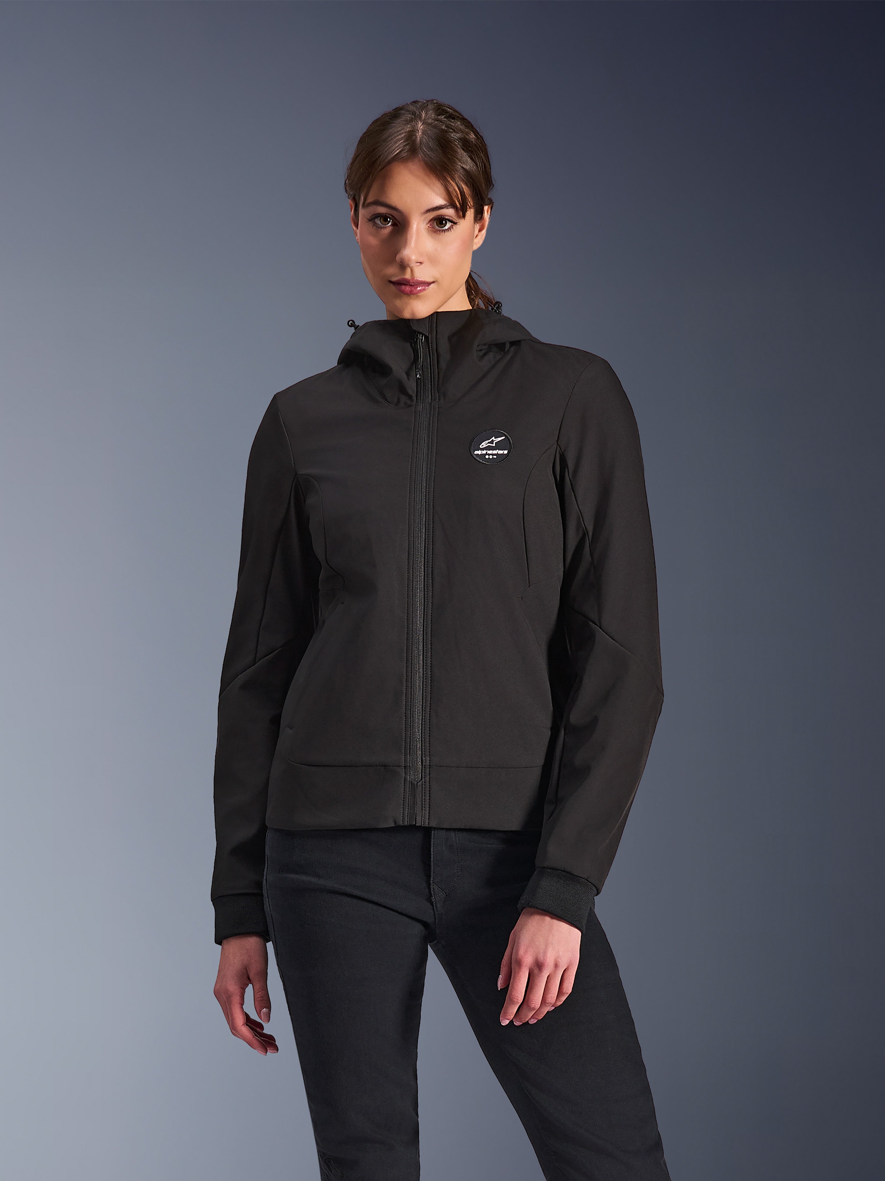 Stella Radium Tech - Black Motorcycle Hoodie | Alpinestars®