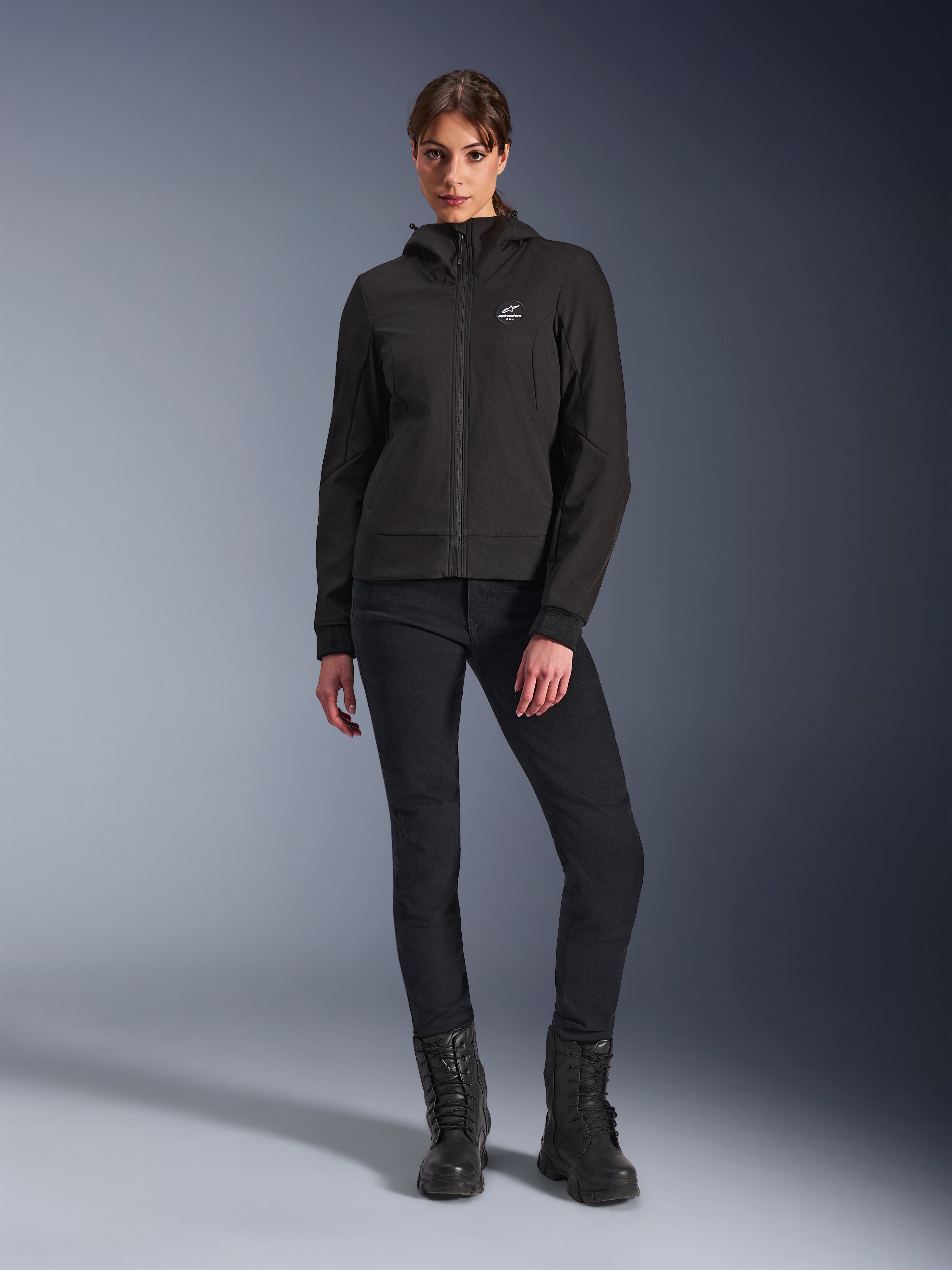 ち*む様 Alpinestars ブラック ライディングジャケット Stella Radium Tech - Black Motorcycle Hoodie | Alpinestars®