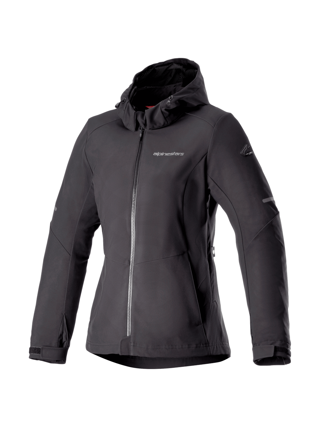 Alpinestars Stella Neo Waterproof Hoodie, Women's Urban Road Jacket, Black, Protective Softshell, CE Certified.