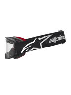 Alpinestars Supertech Dura Air Fluid Motocross Goggles, Black and Red with Clear lens, premium off-road racing eyewear.