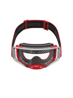 Alpinestars Supertech Dura Air Fluid Goggles, Red and Silver Motocross Goggles with a clear lens and advanced airflow system.