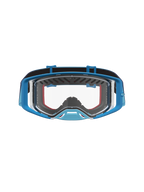 Alpinestars Supertech Dura Air Fluid Goggles in blue fade and grey for motocross with a clear, high-grade lens.