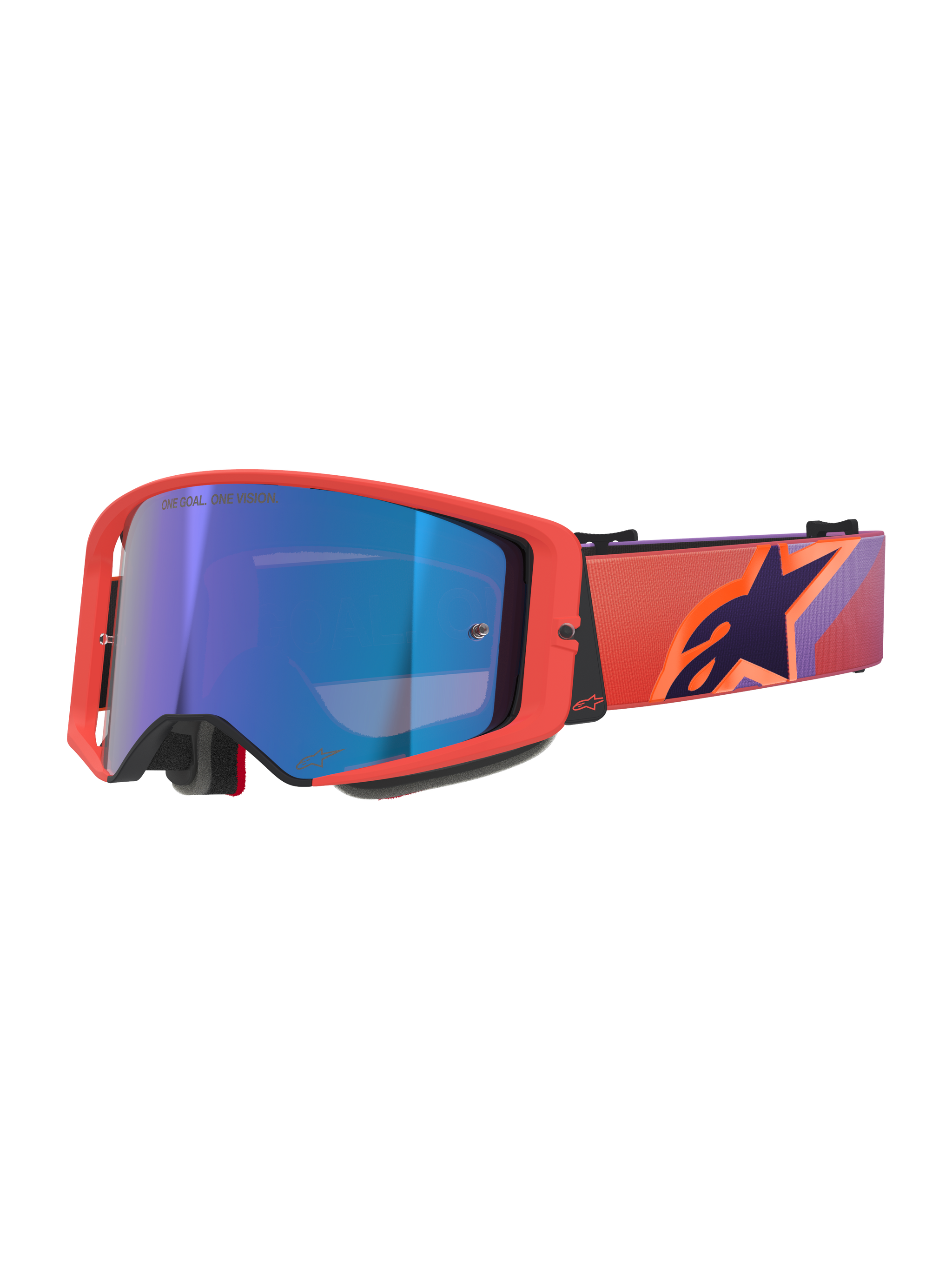 tinted mx goggles One Size / Hot Coral Purple Mirror Blue