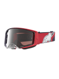 Alpinestars Supertech Hiten Motocross Goggles in Red and Black with a Mirror Silver lens for high-performance off-road racing.