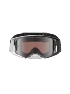 Alpinestars Supertech Hiten Goggles, motocross goggles with a white and black speckled frame and mirror silver lens.