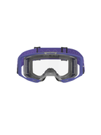 Alpinestars Vision 8 Corp Goggles, Motocross Goggles, Purple and Clear, featuring a purple A-FLEX frame, clear anti-fog lens, and a wide purple woven strap with wave pattern, high-performance eye protection for off-road racing