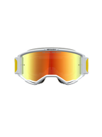 Alpinestars Vision 5 Drag Motocross Goggles, White A-FLEX frame, Orange Red Mirror Lens, RAM-AIR ventilation.