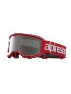 Alpinestars Vision 5 Hone Goggles for Motocross, Red and White, Mirror Silver Lens, A-FLEX frame, RAM-AIR ventilation.